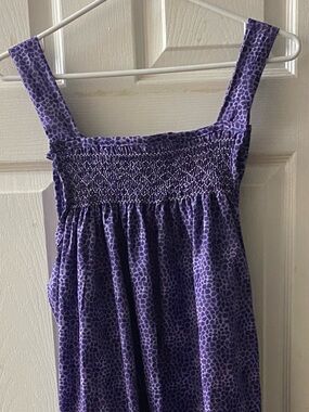Smocked Cotton Gown M-L